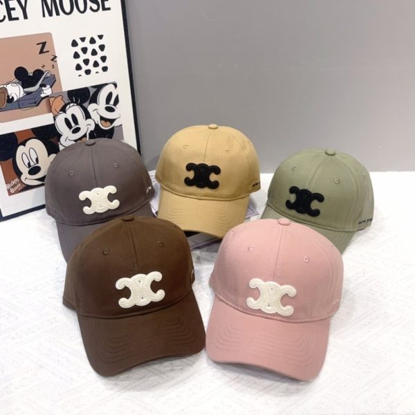 CELINE TRIOMPHE BASEBALL CAP IN WASHED COTTON BLUSH 2AUT6234X 02BH