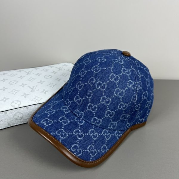 GUCCI GG DENIM BASEBALL HAT BLUE 816450 3HA7U 4265