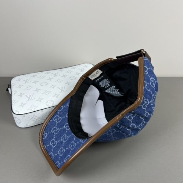 GUCCI GG DENIM BASEBALL HAT BLUE 816450 3HA7U 4265