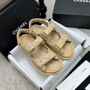 CHANEL SANDAL SHINY BEIGE G35927 B20276 U0450