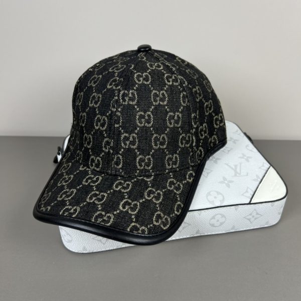 GUCCI GG DENIM BASEBALL HAT BLACK