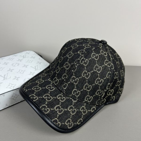 GUCCI GG DENIM BASEBALL HAT BLACK