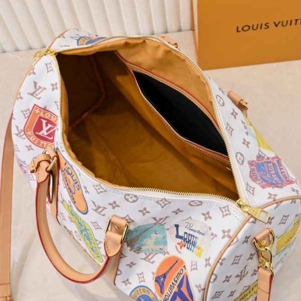 LOUIS VUITTON KEEPALL BANDOULIÈRE 45 MONOGRAM DUNE COATED CANVAS 45CM M14736