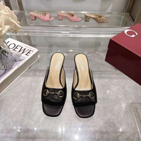 GUCCI WOMEN HORSEBIT SLIDE BLACK 816607 C9D00 1000