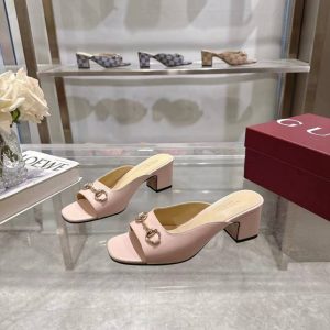 GUCCI WOMEN HORSEBIT SLIDE LIGHT PINK 816607 C9D00 6809