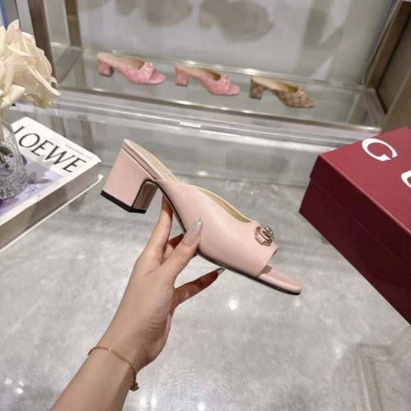 GUCCI WOMEN HORSEBIT SLIDE LIGHT PINK 816607 C9D00 6809