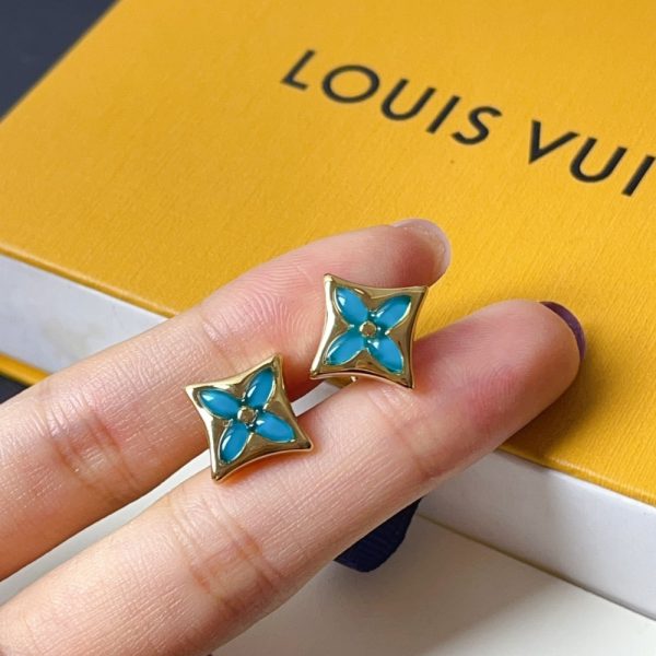 LOUIS VUITTON COLOR BLOSSOM BB STAR EAR STUD YELLOW GOLD Q16641