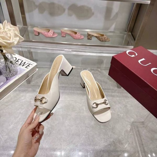 GUCCI WOMEN HORSEBIT SLIDE IVORY 816607 C9D00 9540