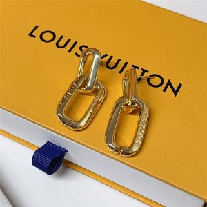 LOUIS VUITTON LV EDGE DOUBLE EARRINGS GOLD MP2990