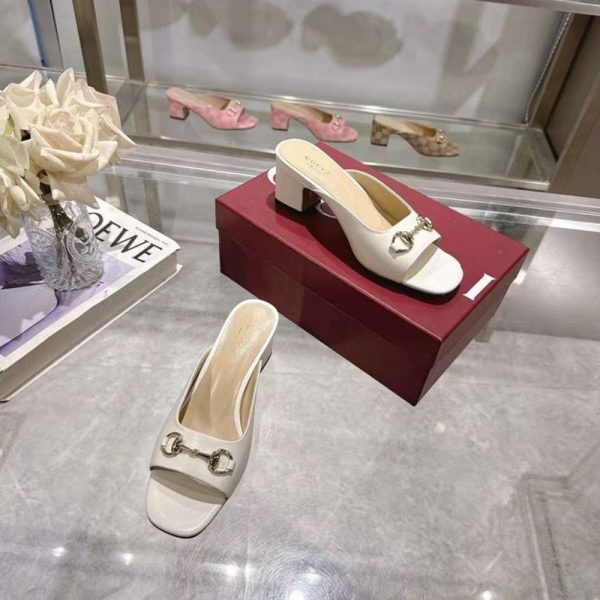 GUCCI WOMEN HORSEBIT SLIDE IVORY 816607 C9D00 9540