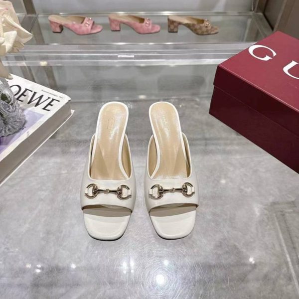 GUCCI WOMEN HORSEBIT SLIDE IVORY 816607 C9D00 9540