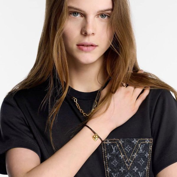 LOUIS VUITTON BLOOMING HEART BRACELET MONOGRAM BROWN M8907Z