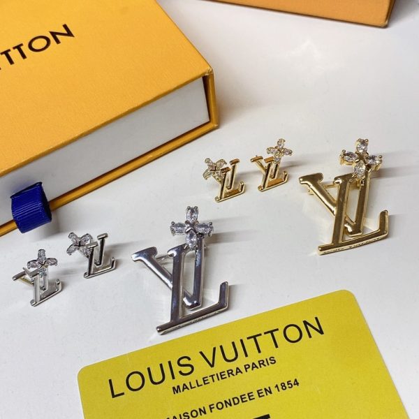 LOUIS VUITTON LV ICONIC FLOWER EARRINGS GOLD M02116