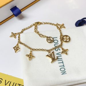 LOUIS VUITTON LV ICONIC CHARMS BRACELET GOLD M1376A