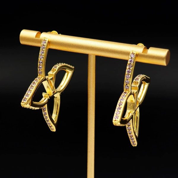 LOUIS VUITTON LV SLIM FLOWER EARRINGS GOLD M02420