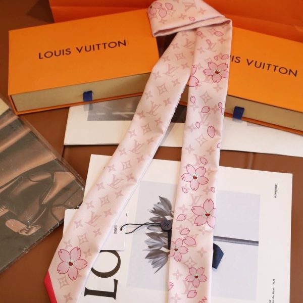 LOUIS VUITTON X TAKASHI MURAKAMI MONOGRAM CHERRY BLOSSOM BANDEAU BB IN ROSE 120CM M94969