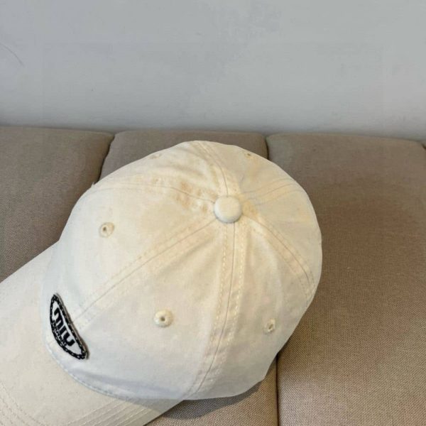 MIUMIU BASEBALL CAP BASIC WHITE