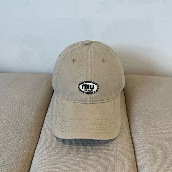 MIUMIU BASEBALL CAP BASIC BEIGE
