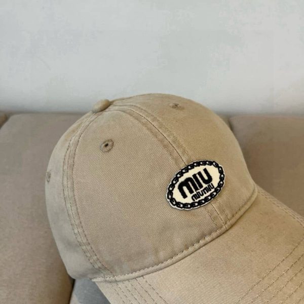 MIUMIU BASEBALL CAP BASIC BEIGE