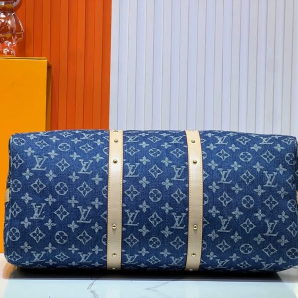 LOUIS VUITTON KEEPALL BANDOULIERE 45 DENIM BLUE 45CM
