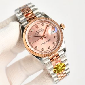 ROLEX DATEJUST STAINLESS STEEL AND EVEROSE GOLD 36MM