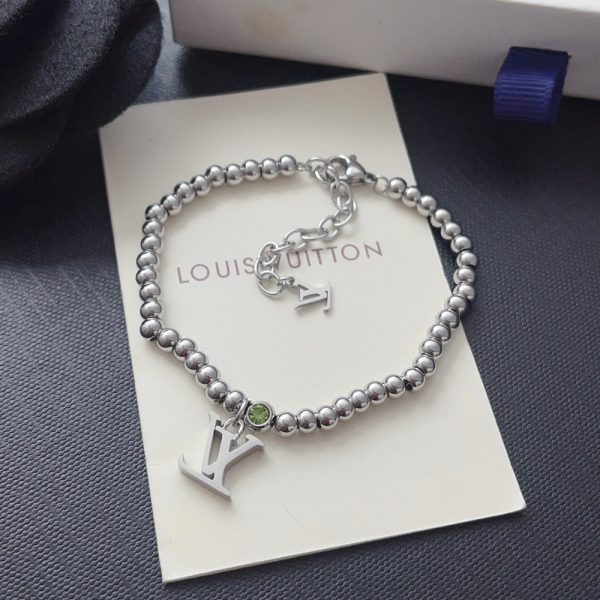 LOUIS VUITTON NANO BEADS BRACELET IN SILVER TONE