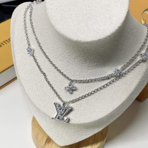 LOUIS VUITTON LADY LV NECKLACE PALLADIM M02515