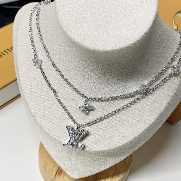LOUIS VUITTON LADY LV NECKLACE PALLADIM M02515