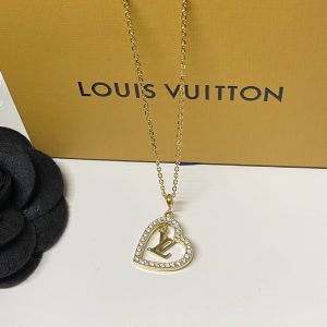 LOUIS VUITTON MY LV HEART NECKLACE GOLD TONE M02389