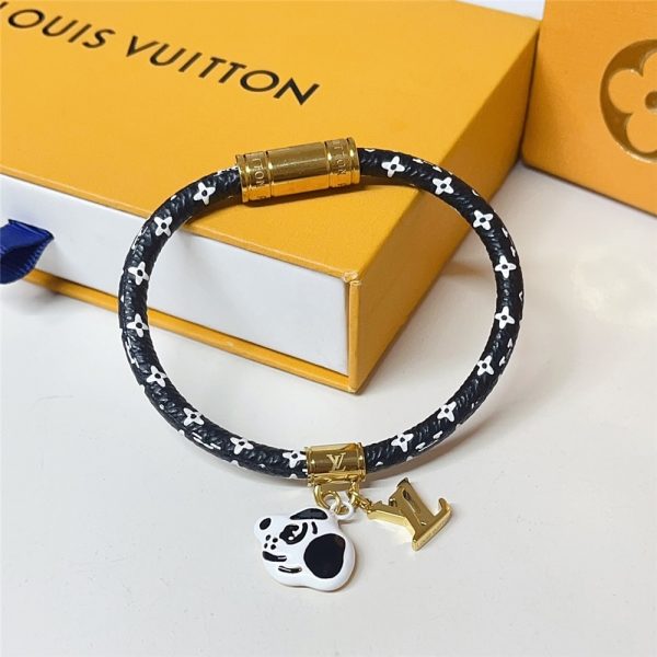 LOUIS VUITTON ANIMOGRAM BRACELET MONOGRAM BLACK M8664F
