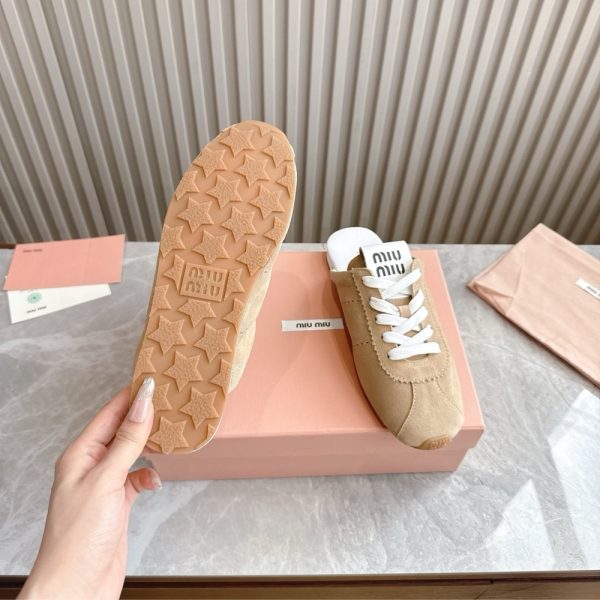 MIUMIU PLUME SUEDE MULES DESERT BEIGE 5E467E 054 F0F24 F 005
