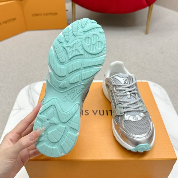 LOUIS VUITTON LV OLYMPIA TRAINERS SILVER AND GREEN