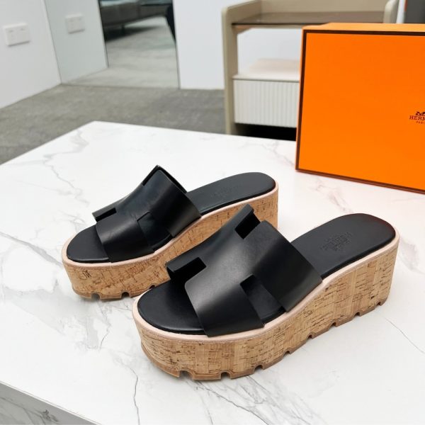 HERMES EZE 30 SANDAL NOIR H221026Z 02400