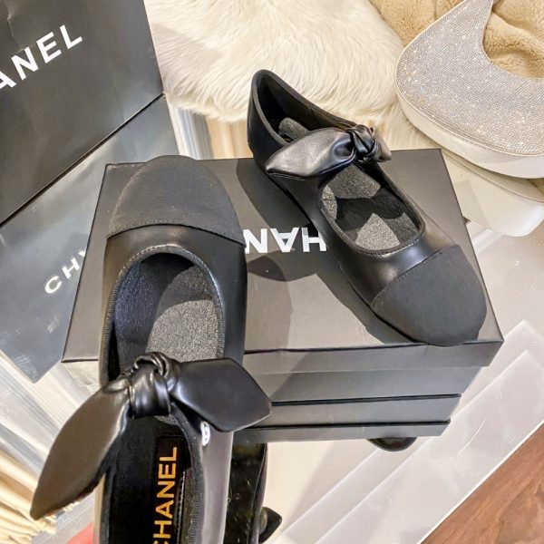 CHANEL MARY JANES SHOES ALL BLACK