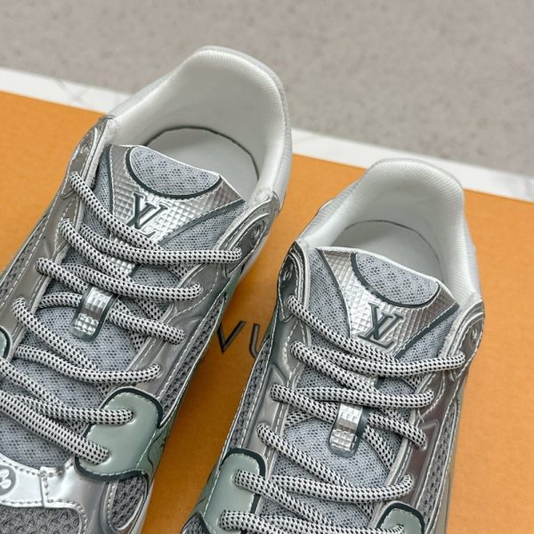 LOUIS VUITTON LV OLYMPIA TRAINERS SILVER AND GREEN