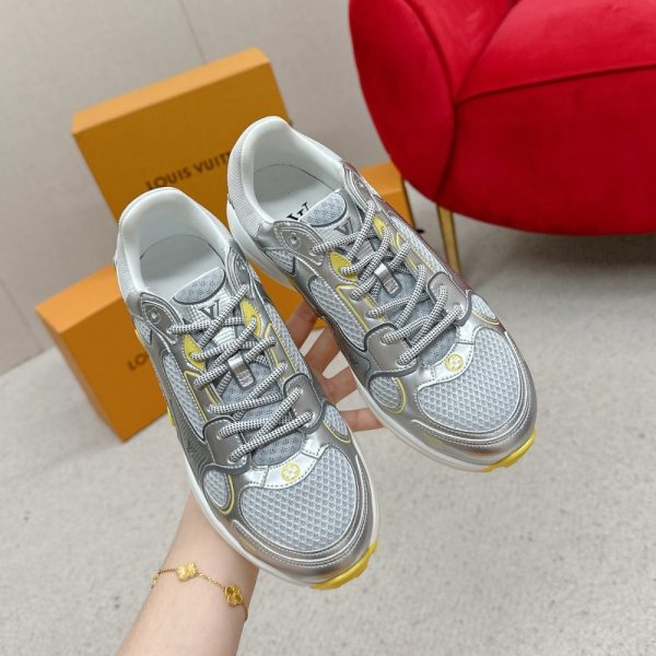 LOUIS VUITTON LV OLYMPIA TRAINERS SILVER AND YELLOW