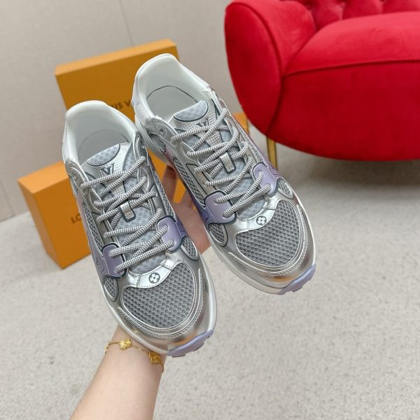 LOUIS VUITTON LV OLYMPIA TRAINERS SILVER AND PURPLE