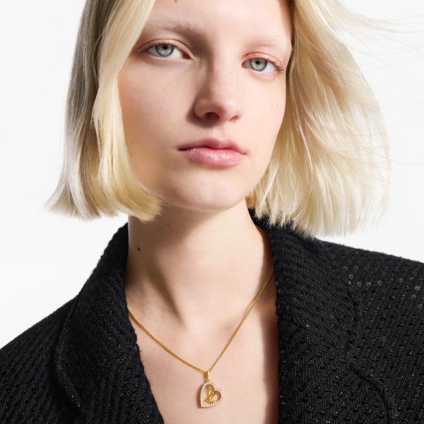 LOUIS VUITTON MY LV HEART NECKLACE GOLD TONE M02389