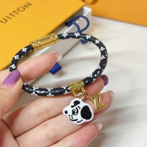 LOUIS VUITTON ANIMOGRAM BRACELET MONOGRAM BLACK M8664F