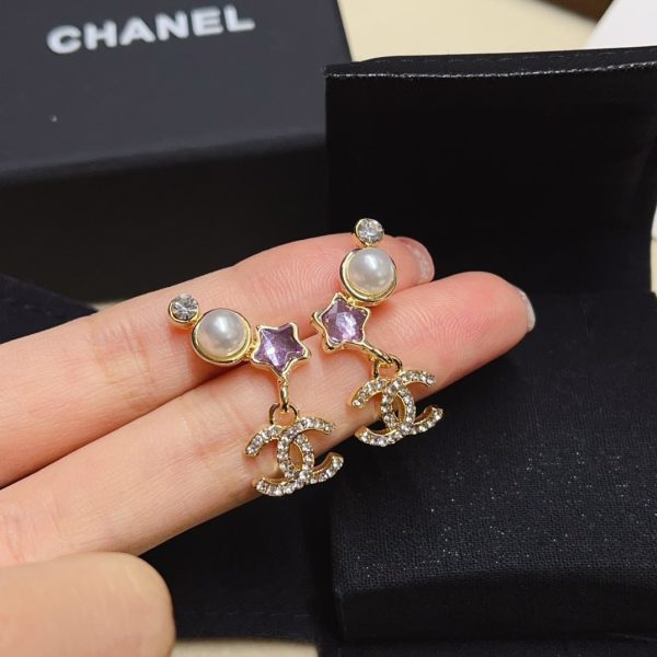 CHANEL EARRINGS METAL GLASS PEARLS AND DIAMANTES IN GOLD ABF187 B19939 NAFQE