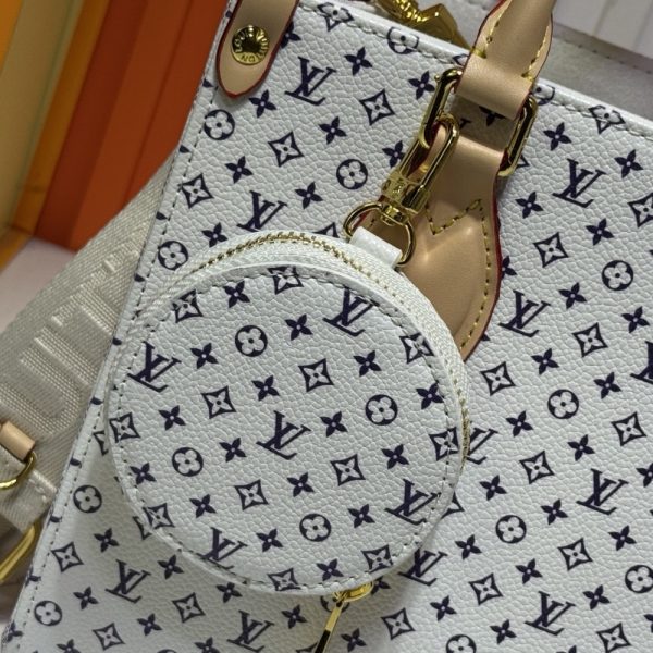 LOUIS VUITTON ONTHEGO PM AZURE BLUE AND SAND 25CM M15138