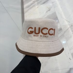 GUCCI ARNAUD BOB REVERSIBLE BUCKET HAT BEIGE 7773724HA7Y9464