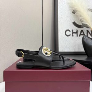 GUCCI WOMEN’S THONG SANDAL WITH HORSEBIT BLACK 834431 AAEZJ 1072