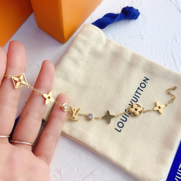 LOUIS VUITTON IDYLLE BLOSSOM BRACELET GOLD TONE