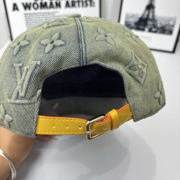 LOUIS VUITTON MONOGRAM DENIM BASEBALL CAP IN WASHED BLUE
