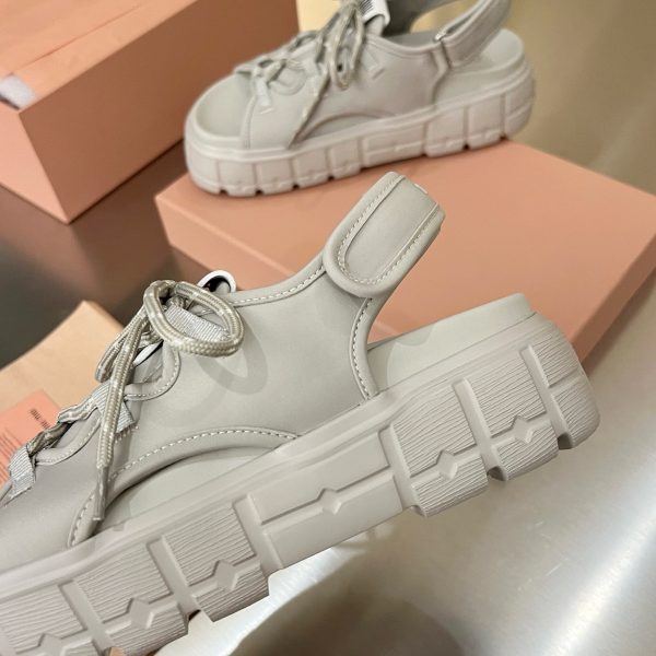 MIUMIU CHUNKY NEOPRENE SANDALS CHALK 5X418E 30K F0354 F 050