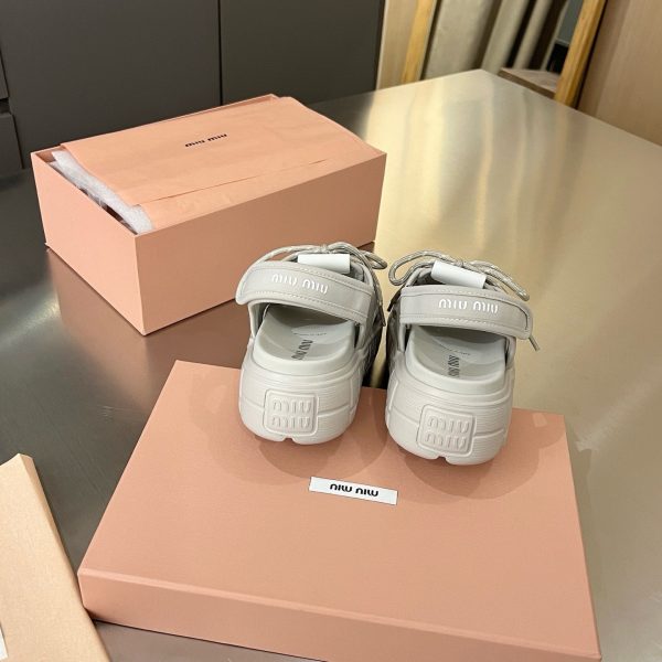 MIUMIU CHUNKY NEOPRENE SANDALS CHALK 5X418E 30K F0354 F 050
