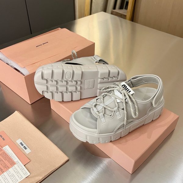 MIUMIU CHUNKY NEOPRENE SANDALS CHALK 5X418E 30K F0354 F 050
