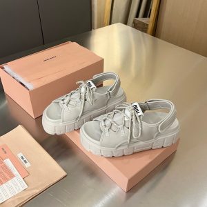MIUMIU CHUNKY NEOPRENE SANDALS CHALK 5X418E 30K F0354 F 050