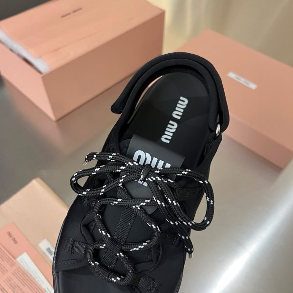 MIUMIU CHUNKY NEOPRENE SANDALS BLACK 5X418E 30K F0002 F 050